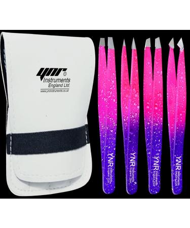 YNR Fine Point Slant Tweezers Women and Men Splinter Ticks Facial Chin Hair Brow and Ingrown Hair Removal Set Sharp Needle Nose Pluckers - Buy Online on GoSupps.com