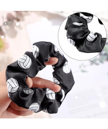 24 Piece Black Volleyball Hair Scrunchies Set - Silk Satin Elastic Hair Ties for Players Teams - Perfect Sports Gift for Girls & Women - Buy Online on GoSupps.com