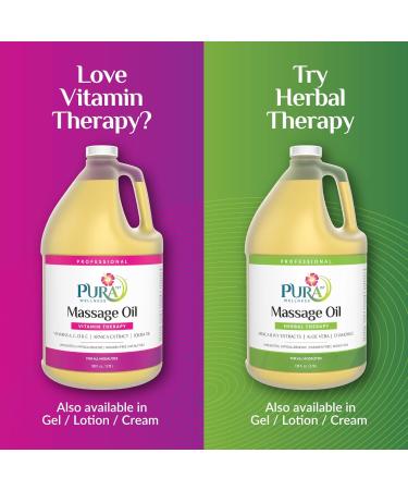 Professional Vitamin Therapy Massage Oil - Arnica & Jojoba Extract Unscented Hypoallergenic Natural Skin Moisturizing Deep Tissue Therapy - 128oz - Buy Online on GoSupps.com