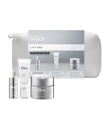 DOCTOR BABOR Lifting Peptide Replump Set Collagen Cream with Hyaluronic Acid Collagen Peptide Serum Hydrating & Plumping Eye Cream Skincare Set