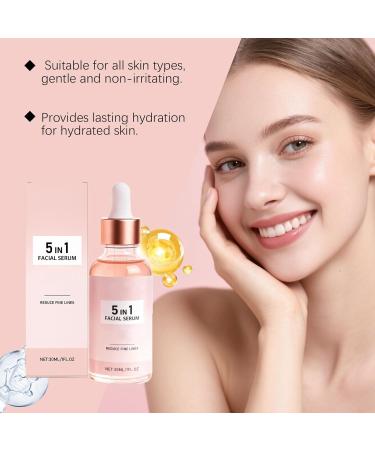  yxcully 5-in-1 Vitamin C Face Serum - 5-in-1 illuminating anti-aging face serum nourishing and hydrating reduces fine lines improves skin elasticity and evens skin tone (3 pcs) - Buy Online on GoSupps.com