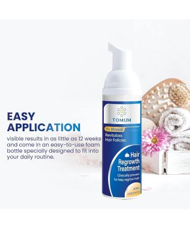 5% Minoxidil Foam Hair Growth Serum - Men & Women - 2 Month Supply - Promotes Regrowth & Thickens Hair - Buy Online on GoSupps.com