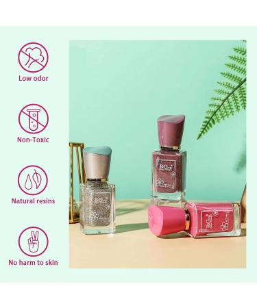 Nail Varnish Sets - Nude Pink Nail Polish Set - Quick Dry & Long Lasting Nail Polish - Oil-Based Formula Nail Polish Gift Set for DIY Nail Art No Need Baking - Buy Online on GoSupps.com