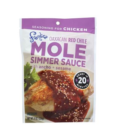 Frontera Foods Simmer Sauce - Oaxacan Red Chile Mole - with Ancho and Sesame - 8 oz - case of 6 -