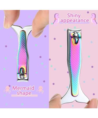 Buy Honoson 4-Piece Mermaid Nail Clipper Set | Stainless Steel Nail Cutter for Women | Perfect Birthday & Christmas Gifts | Sturdy Fingernail & Toenail Grooming - Buy Online on GoSupps.com