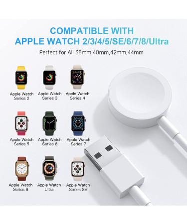 Watch Charger Compatible with Apple Watch Charger  Watch Charger Charging Cable for Watch Series 8/7/6/5/4/3/2 /SE/SE2  Magnetic Fast Charger Cord for iWatch Portable Wireless Charging (3.3ft /1m) - Buy Online on GoSupps.com