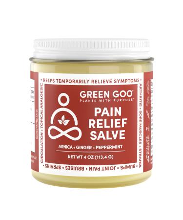 Green Pain Relief Skin Salve, All-Natural Pain Relief Formula For Arthritis, Sore Muscles & Bruises, Rapid Relief, 4 oz jar Pain Relief 4 Ounce (Pack of 1)