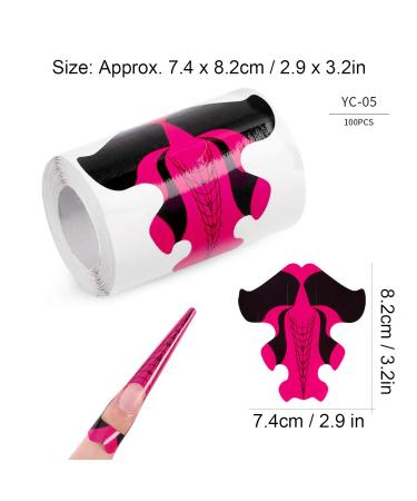 500 Pieces Nail Art Forms & Accessories | Self-Adhesive French Nail Extension Stickers - Fiberglass & Silk PVC Decals - Buy Online on GoSupps.com