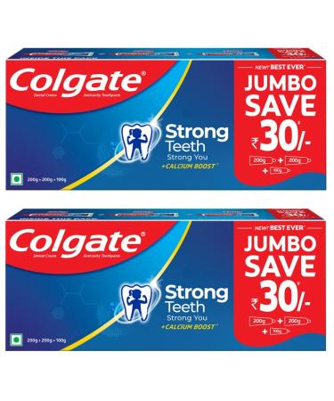 Colgate Cavity Protection Strong Teeth Toothpaste with Amino Shakti - 1000gm (500gX2) Saver Pack India's No.1 Toothpaste