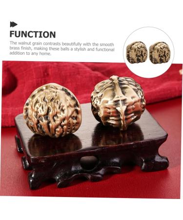 Partykindom Walnut Baoding Balls - Chinese Stress Balls for Finger Exercise & Feng Shui Decor - Buy Online on GoSupps.com