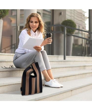 Shop Generically Striped Wrist Bag | Knitted Top Handbag & Hobo Bucket Bag - Stylish Crochet Tote for Every Occasion - Buy Online on GoSupps.com