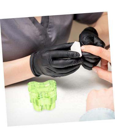 FOMIYES Glass Nail Art Accessories Nail Dish Bowl with Lids Dish for Acrylic Nails Nail Art Cup Decorative Nail Dish with Lids Nail Cups Nail Manicure Tools Nail Art Dish Bracket Thicken 7x5.6cm Green - Buy Online on GoSupps.com