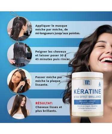 M FOR CARE - B.TOX Professional Hair Mask with Keratin Argan Hyaluronic Acid No Formalin Paraben Sulphates Repair Care for Dry and Damaged Hair (Keratin) - Buy Online on GoSupps.com