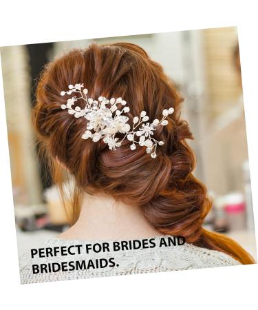 Ipetboom Bridal Comb Bridal Accessories Hair Accessory for Girls Clipper Grippers Flower Girl Hair Accessory Hair Combs for Wedding Tiara Hair Accessories Alloy Pearl Bride - Buy Online on GoSupps.com