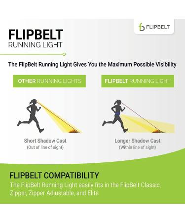 FlipBelt Night Running Light Waist Lamp | USB Rechargeable 500 Lumens | Waterproof & Adjustable Brightness | White LED Lights for Runners - USA Company - Buy Online on GoSupps.com
