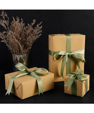 DINDOSAL 1 Inch Sage Green Double Face Satin Ribbon - 25 Yards | Polyester Silk Ribbon for Gifts, Crafts, Weddings & Events - Buy Online on GoSupps.com