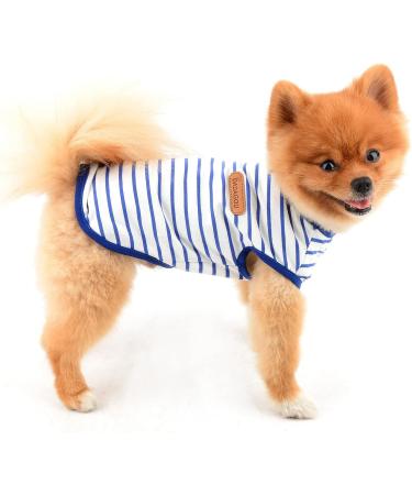 Shop Smalllee Lucky Store: Summer Striped T-Shirt for Small & Medium Dogs | Sleeveless Pet Clothing for Yorkies Chihuahuas & More - Buy Online on GoSupps.com