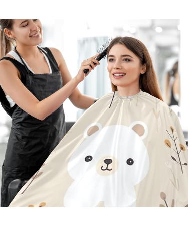 Kigai Cartoon Bear Hair Cutting Cape - Waterproof Professional Barber Cape with Adjustable Snap Closure for Men & Women - Buy Online on GoSupps.com