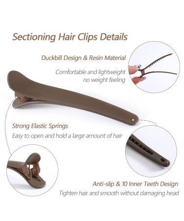 24 PCS Duck Billed Hair Clips for Styling - Alligator Clips for Women, Girls, Thick and Thin Hair - No Crease Barrettes for Salon, Makeup, Volume Cutting - Buy Online on GoSupps.com