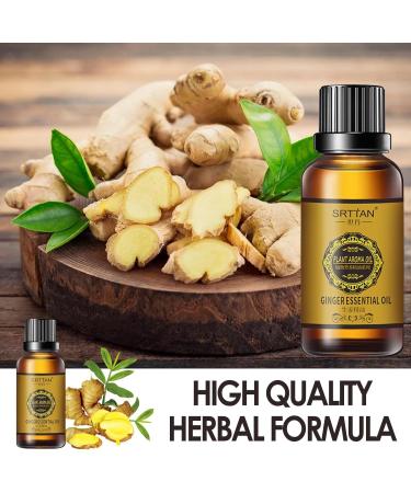 Natural Abdominal Drainage Ginger Oil - 10ml Essential Oil for Slimming & Lymphatic Massage - Buy Online on GoSupps.com