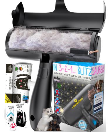L wenk nig Rolli 2.0 Animal hair remover Innovation I lint roll Animal hair for dogs & cats i cat hair remover self -cleaning i ideal for sofa car clothing scratching tree bestseller: black incl. Accessories