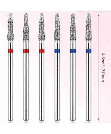 Lusofie 6 Pcs Diamond Carbide Cuticle Drill Bits Set for Professional Nail Care - 3/32 Cuticle Remover and Dead Skin Cleaner Tool - Buy Online on GoSupps.com