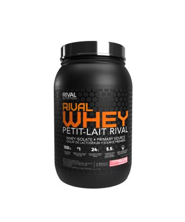 SNS Rivalus Rivalwhey Strawberry Cr me 2lb - 100% Whey Protein Whey Protein Isolate Primary Source Clean Nutritional Profile BCAAs No Banned Substances