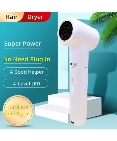 Camping Travel Hair Dryers Portable Cordless Hair Dryer 3 Temperature/Speed Rechargeable Blow Dryer - Buy Online on GoSupps.com