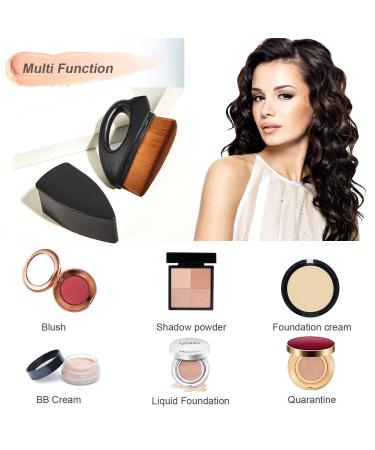 FRX Flat Top Foundation Brush - High Density Kabuki Brush for Flawless Liquid Cream & Powder Makeup - International Shipping Available - Buy Online on GoSupps.com