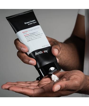 Anthony Squalane Shaving Cream for Men with Sensitive Skin - Eucalyptus, Spearmint, Rosemary Extracts - Soothe, Refresh, and Condition Skin - 6 Fl Oz - Buy Online on GoSupps.com