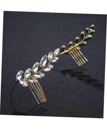 Angoily Flower Girl Hair Rhinestone Hair Accessories Bridal Headpiece Rhinestone Headpiece Bridal Headdress Hair Accessories for Girls Bridal Hair Accessories Bride Leaf Comb - Buy Online on GoSupps.com