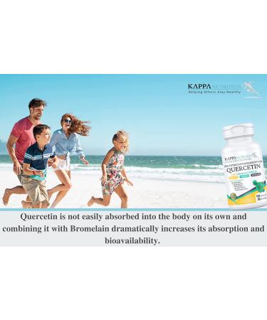 Quercetin 1000mg, Bromelain 500mg, Vitamin C 1000mg Capsules - Immune, Cardiovascular, Respiratory Health - Allergy Relief - 120ct from Kappa Nutrition - Buy Online on GoSupps.com