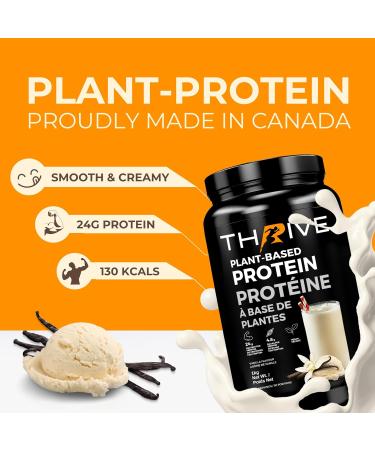 Plant-Based Protein | Vegan Protein Powder Vanilla | Thrive Protein | 1kg (30 servings) Vanilla 30 Servings (Pack of 1) - Buy Online on GoSupps.com