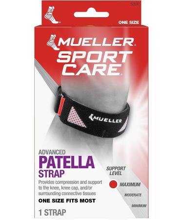 Mueller Advanced SportCare Patella Strap - Unisex, Black, One Size Fits Most - Buy Online on GoSupps.com