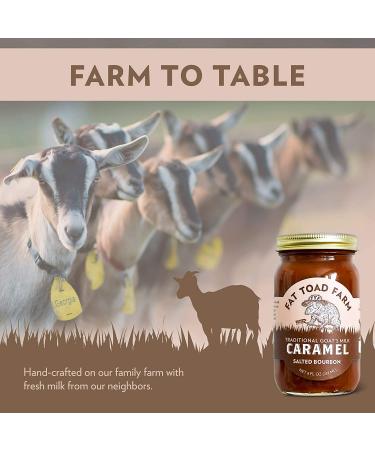 Fat Toad Farm Traditional Goats Milk Caramel Sauce / Cajeta - Salted Bourbon 8 fl oz (Pack of 1) | Gluten Free | Handcrafted Delight - Buy Online on GoSupps.com