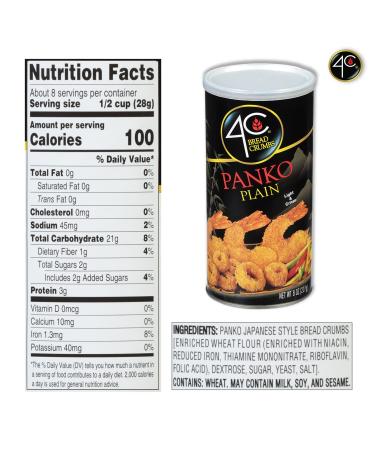 4C Premium Bread Crumbs Panko Plain 6 Pack - Regular & Gluten Free - Crispy Crunchy Value Pack - Buy Online on GoSupps.com
