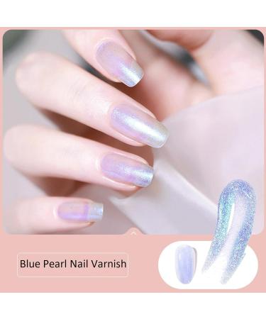 Glitter Nail Polish Blue Sparkle Nail Varnish Blue Nail Varnish Quick Drying & Long Lasting Blue Purple Shimmer Nail Polish Healthy Breathable Shiny Blue Purple Nail Polish for Women Teens - Buy Online on GoSupps.com