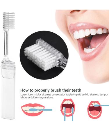 3-Piece Foldable Toothbrush Set with Soft Bristles - Portable Travel & Camping Stain Removal Tool for Home & Outdoors - Buy Online on GoSupps.com
