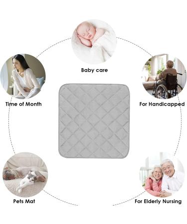 Ruiqas Waterproof Reusable Seat Cushion - Absorbent Incontinence Stool Cushion (2-Pack) | Washable Seating Saver for Seniors | 22x21 Beige & Gray - Buy Online on GoSupps.com