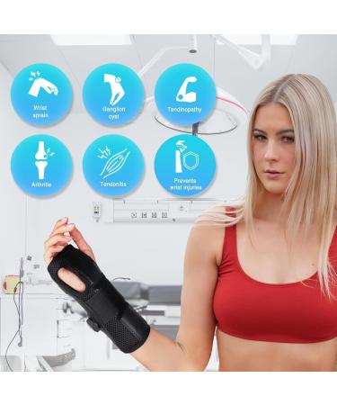 Adjustable Wrist Brace for Carpal Tunnel | Night Sleep Support | Arthritis & Tendonitis Relief - Black - Buy Online on GoSupps.com