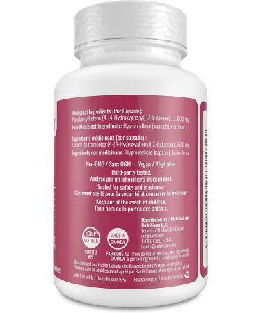 Raspberry Ketones by Nutritionn - 600 mg Capsules - Premium 100% Pure and Natural Health Supplement - Buy Online on GoSupps.com