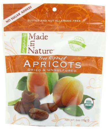 Made in Nature Organic Dried Apricots In The Buff Supersnacks 6 oz (170 g)