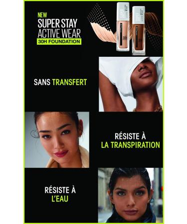 Maybelline New York - Long-Lasting Liquid Foundation No Transfer High Coverage - Superstay Active Wear 30h - Shade: Nude Beige (21) - Capacity: 30 ml - Buy Online on GoSupps.com