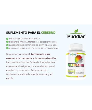 Suplemento Nootr pico Natural - Vitaminas para el Cerebro - Mejora Memoria y Concentraci n - Certificadas USA - F rmula Avanzada para Mujeres y Hombres - Buy Online on GoSupps.com
