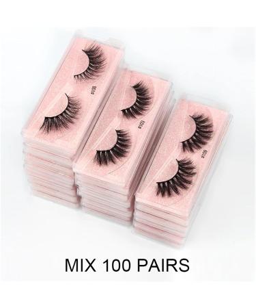 UAMOU Messy Eyelashes 3d Mink Lashes Mink Eyelashes Natural Soft cilios False Eyelashes Make up False Lashes In Bulk Cheerfully (Color : 100 PAIRS PINK) - Buy Online on GoSupps.com