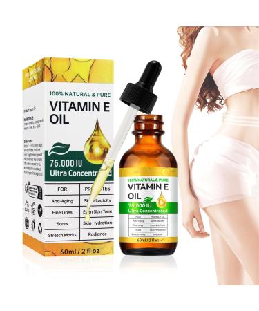 WAWJ Vitamin E oil 60 ml natural vitamin E for skin care and antiaging moisturizing wrinkle control scar care suitable for all skin types