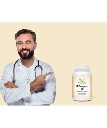Advanced B-Complex 50 - Full-Spectrum B Vitamin Supplement with Folic Acid Biotin Inositol - Support Immune and Cardio Health Energy Metabolism - 100 Caps - Buy Online on GoSupps.com