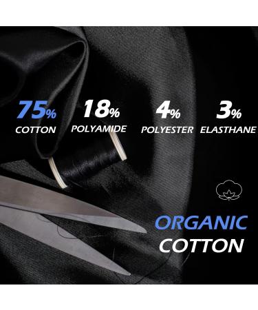 Kensington Cotton Compression Socks for Women & Men - Medical Grade Support for Calf & Ankle - Black, Shoe Size 9-11 - Buy Online on GoSupps.com