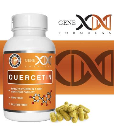 GENEX Quercetin 500mg Supplement 60 Capsules | Anti-Inflammatory & Antioxidant for Immune Support, Cardiovascular Health, Healthy Aging | Non-GMO Flavonoid Supplement - 2 Month Supply - Buy Online on GoSupps.com