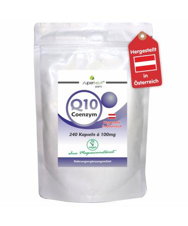 240 capsules SUPERKOST Coenzyme Q10 - CoQ10 100mg 8 month pack vegetarian Made in Austria - Buy Online on GoSupps.com